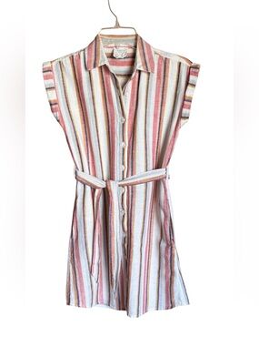 Francesca’s Harper Heritage Striped Shirt Dress Size XXS